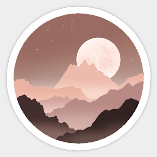 Moon Landscape Sticker